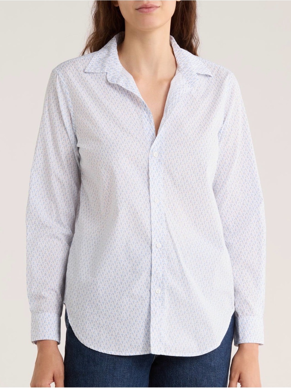 FRANK & EILEEN FRANK WOVEN FLAMINGO SHIRT XS